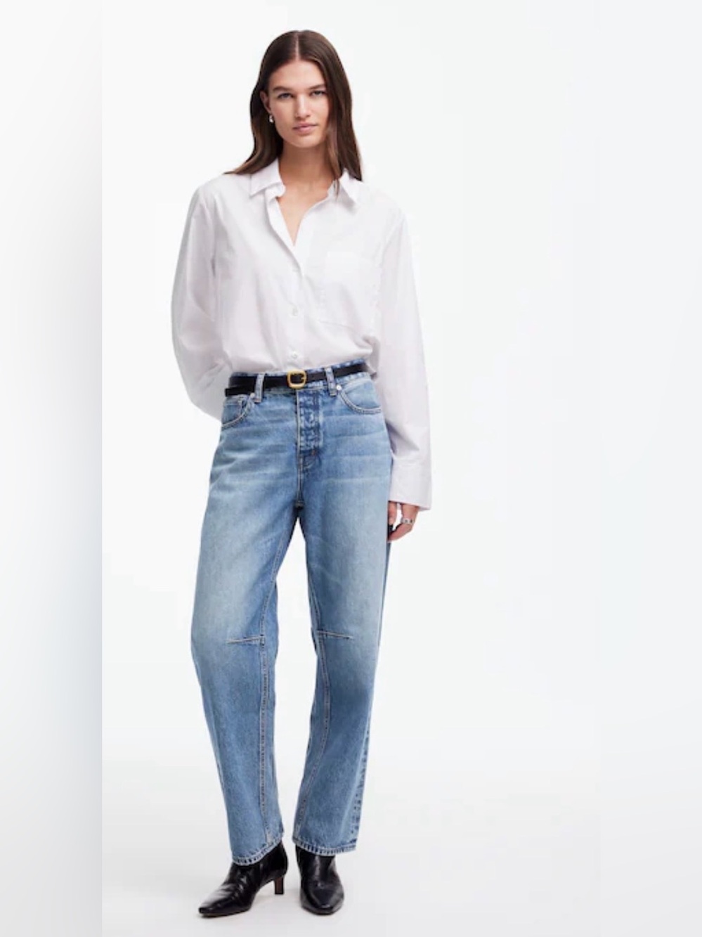 Madewell The Darted Barrel-Leg Jean